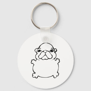 Bble Meme Funny Dog Brainrot Wash My Belly Meme  Keychain