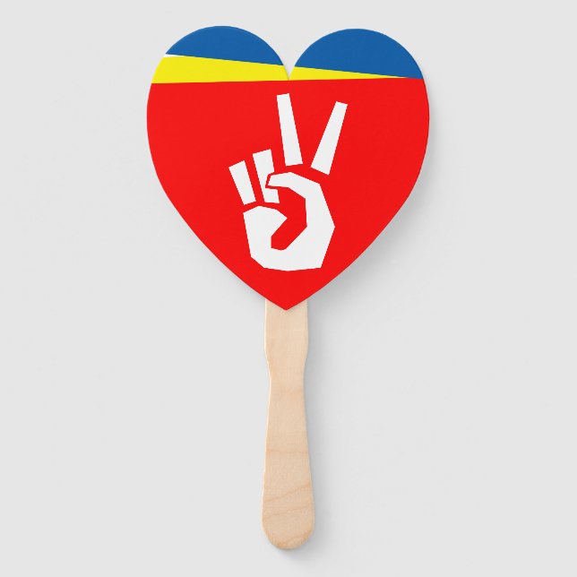 BBM Peace Sign Hand Fan (Front)