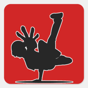 BBOY autocollant rouge