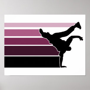 BBOY gradient prpl blk poster