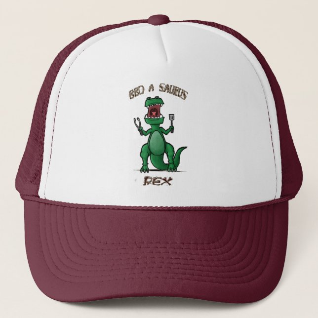 BBQ A Saurus Trucker Hat (Front)