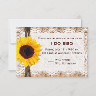 BBQ and Breakfast Wedding RSVP Card