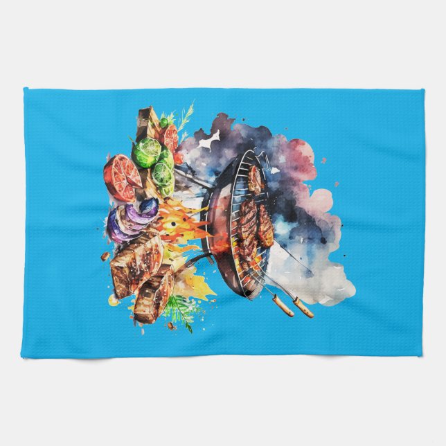 BBQ and grill Kitchen Towel (Horizontal)
