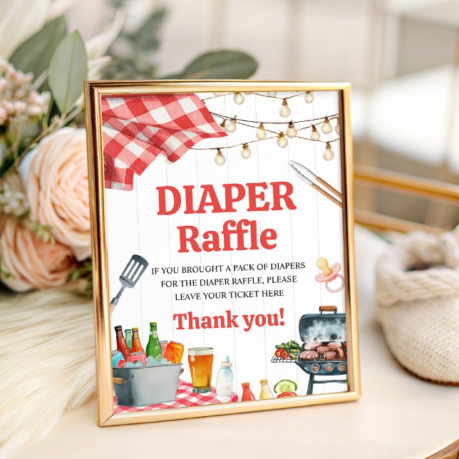 BBQ Baby-Q Diaper Raffle Table Sign (Creator Uploaded)