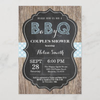 BBQ Baby Shower Invitation Baby Q Backyard Boy