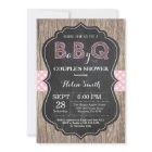 BBQ Baby shower Invitation Bébé Q Jardin rose