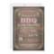 BBQ Baby Shower Invitation Rustic Wood Pink