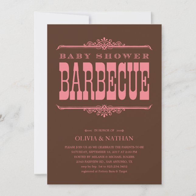 BBQ Baby Shower Invitations (Front)