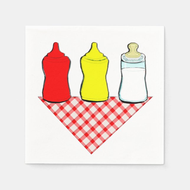 BBQ Baby Shower Napkins (Front)