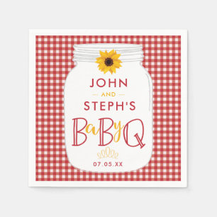 BBQ Baby Shower Napkins, BaByQ Barbeque Party Napkin