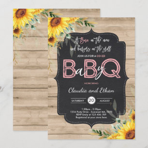 BBQ Baby Shower Sunflower Baby Q Couples Shower Invitation