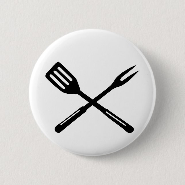 BBQ - Barbecue 2 Inch Round Button (Front)