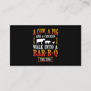 BBQ   Barbecue Bbq Joke Gift Grill Master Chef Business Card