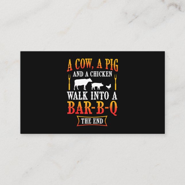 BBQ | Barbecue Bbq Joke Gift Grill Master Chef Business Card (Front)