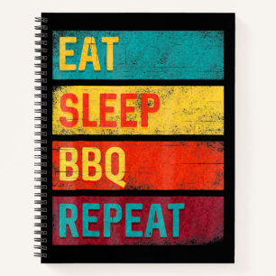 BBQ Barbecue Grilling Gift eat sleep BBQ Notebook