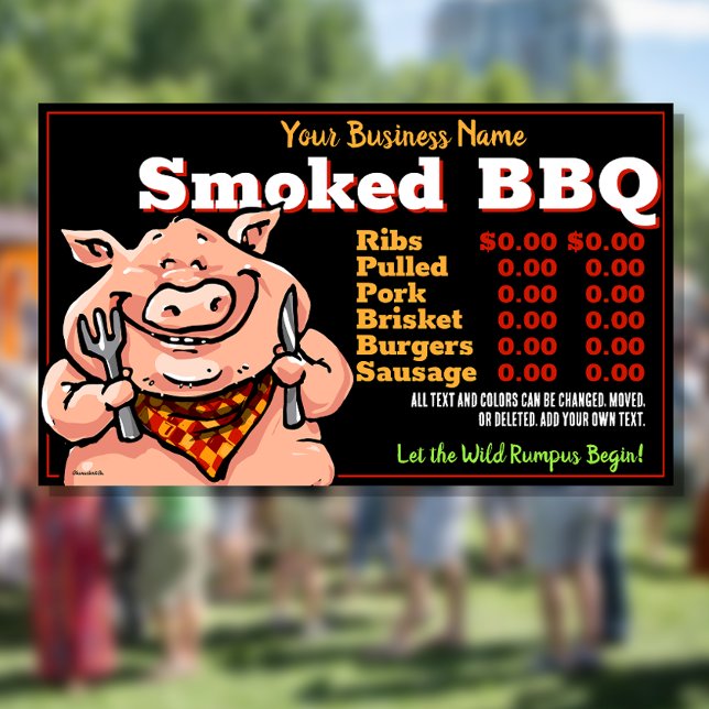 BBQ.Barbeque Menu.Pig Roast.Grill.Food Truck Banner (Creator Uploaded)