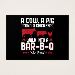BBQ   BBQ Dad Joke A Cow A Pig And A Chicken