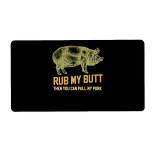 BBQ BBQ Grill Pig Funny Pork Id Fumée qui rôti