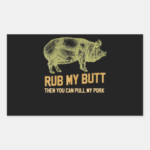BBQ BBQ Grill Pig Funny Pork Id Smoke That Roast Sticker
