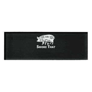 BBQ   BBQ Grill Pig Pork Id Smoke That Gift Men Name Tag