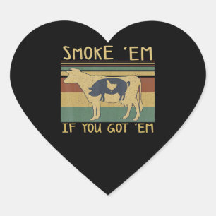 BBQ BBQ Grilling Funny Meat Smoker Foodie Lover Heart Sticker