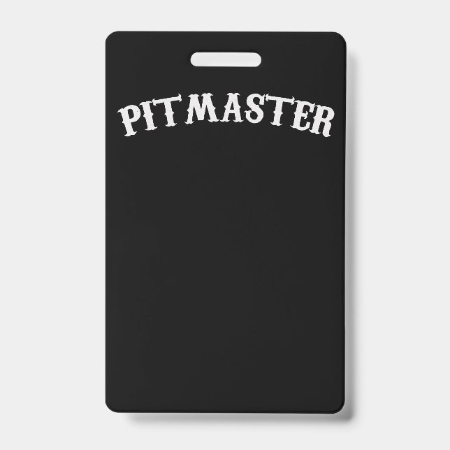 BBQ | BBQ Pitmaster Chef Dad Fars Day Badge (Front)