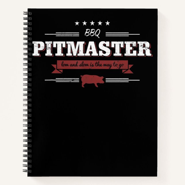 BBQ | BBQ Pitmaster Low And Slow Is Way To Funny Notebook (Front)