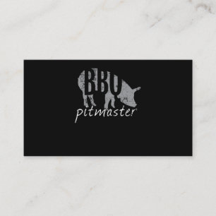 BBQ   BBQ Pitmaster Pig Grilling Grill Fars Day Appointment Card