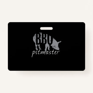 BBQ   BBQ Pitmaster Pig Grilling Grill Fars Day Badge