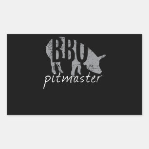 BBQ   BBQ Pitmaster Pig Grilling Grill Fars Day Sticker