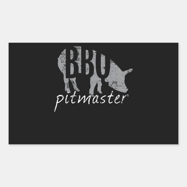 BBQ | BBQ Pitmaster Pig Grilling Grill Fars Day Sticker (Front)