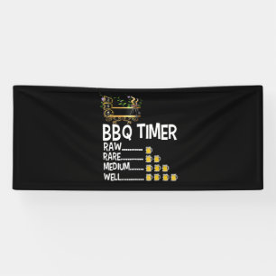 BBQ   BBQ Timer Barbecue Funny Grill Grilling Gift Banner