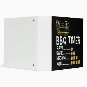 BBQ   BBQ Timer Barbecue Funny Grill Grilling Gift Binder