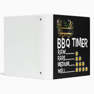 BBQ BBQ Timer Barbecue Funny Grill Grilling Gift Binder