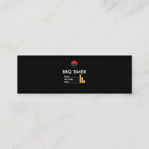 BBQ BBQ Timer Barbecue Funny Grill Grilling Gift Mini Business Card