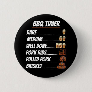 Bbq Bbq Timer Rare Medium Well Done Pork Ribs Pull 2 Inch Round Button