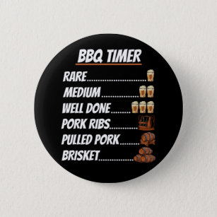 Bbq Bbq Timer Rare Medium Well Done Pork Ribs Pull 2 Inch Round Button