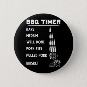 Bbq Bbq Timer Rare Medium Well Done Pork Ribs Pull 2 Inch Round Button