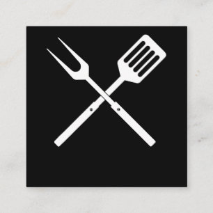 BBQ BBQ Utensils novelty BBQ Grill Tools Square Business Card