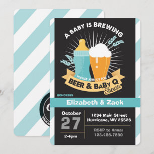 BBQ beer Baby Shower Invitation