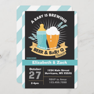 BBQ beer Baby Shower Invitation