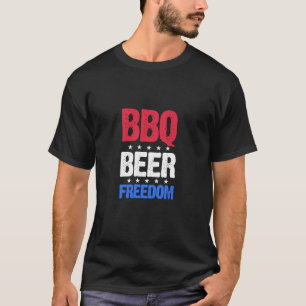 BBQ Beer Freedom 4th of July USA America American  T-Shirt