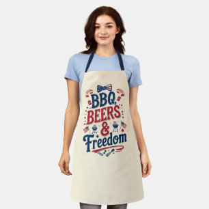 BBQ, Beers & Freedom – Retro 4th of July Vibes Apron