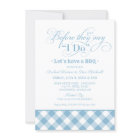 BBQ Before I Do Sky Blue Gingham Rehearsal Dinner