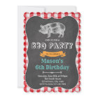 BBQ birthday baby shower party invitation