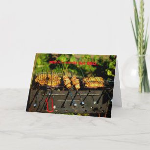 BBQ Birthday Picnic Greeting card Customizable
