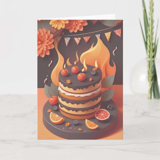 BBQ Birthday Wishes Card (Front)