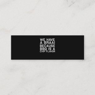 BBQ   Braai Funny South Africa Family BBQ Gift Mini Business Card