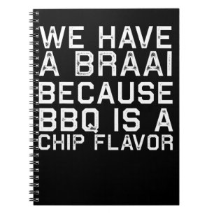BBQ Braai Funny South Africa Family BBQ Gift Notebook
