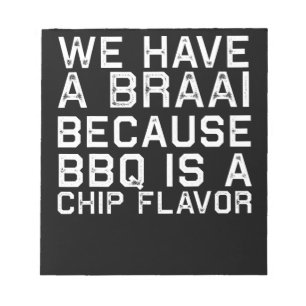 BBQ   Braai Funny South Africa Family BBQ Gift Notepad